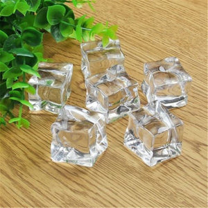 20/25/30mm Clear Acrylic Ice Cubes Bar Club Display Photography Props Home Decorations Ice Mold