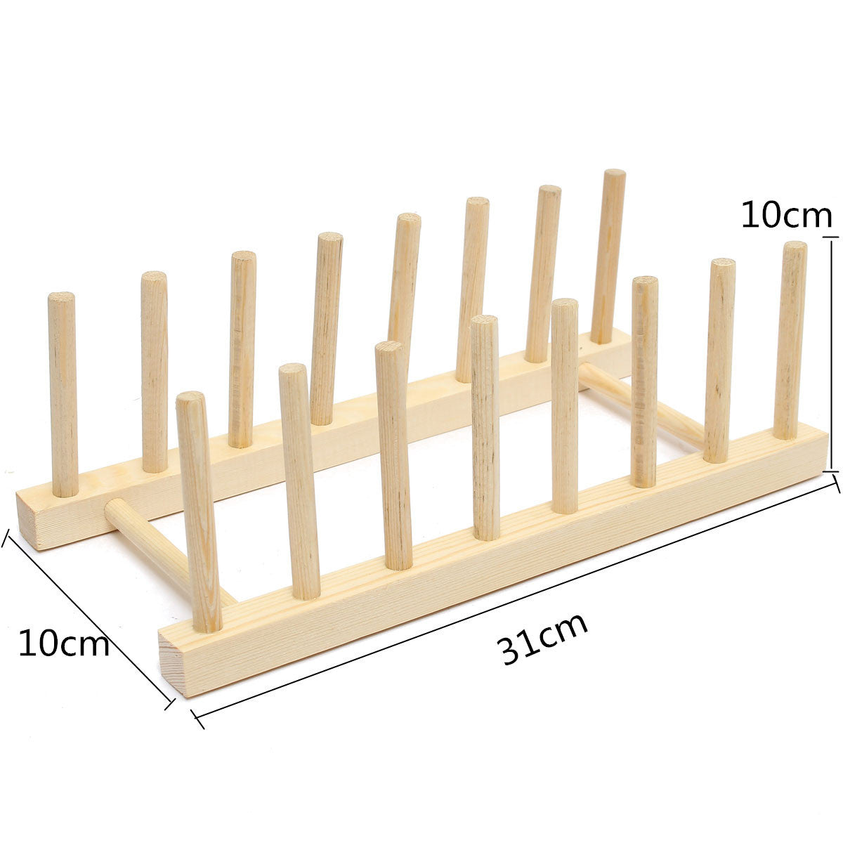 Wooden Dish Plate Storage Holders Folding Racks Drying Shelf