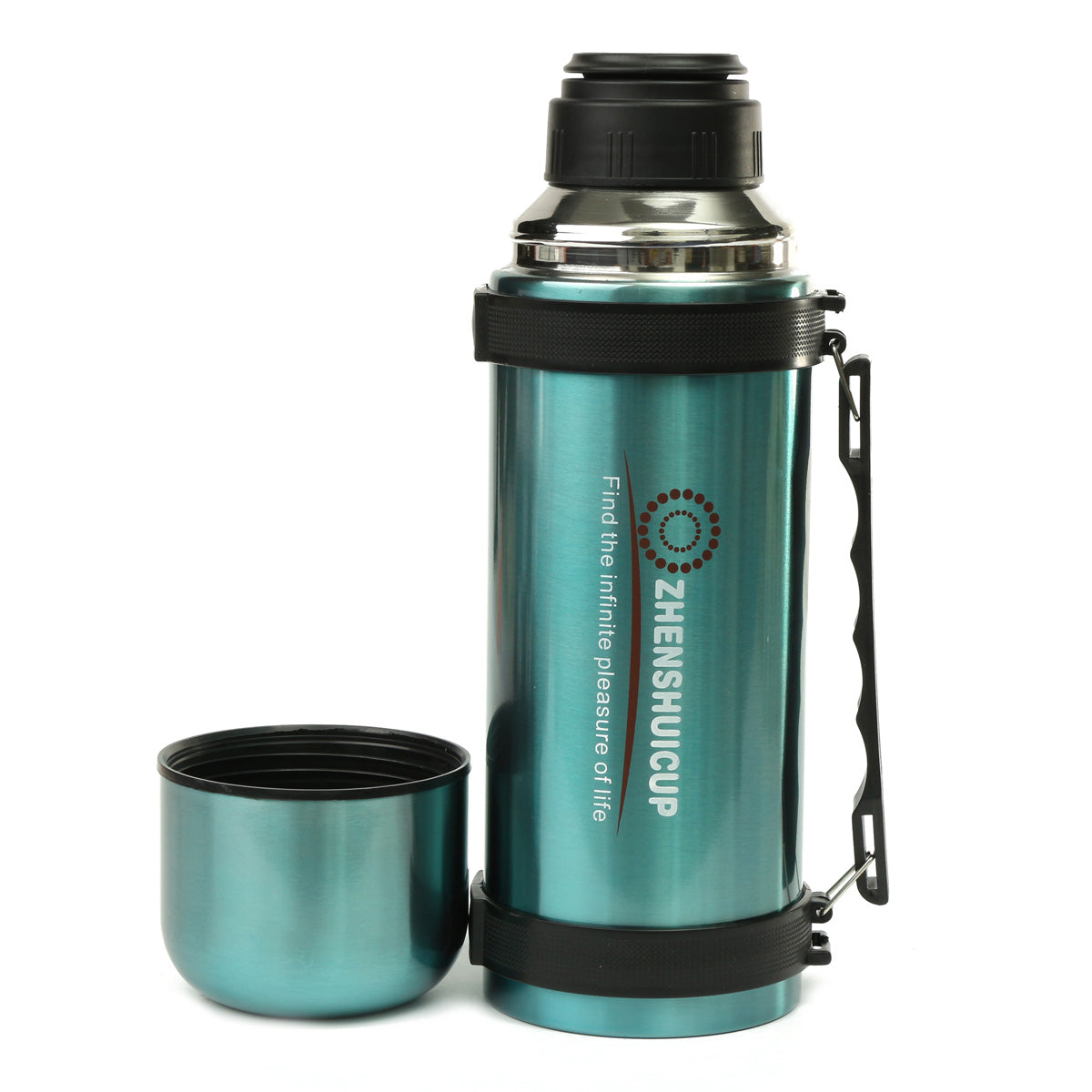 1.2L Large Outdoor Stainless Steel Travel Mug Thermos Vacuum Flask Bottle With Cup Bottles