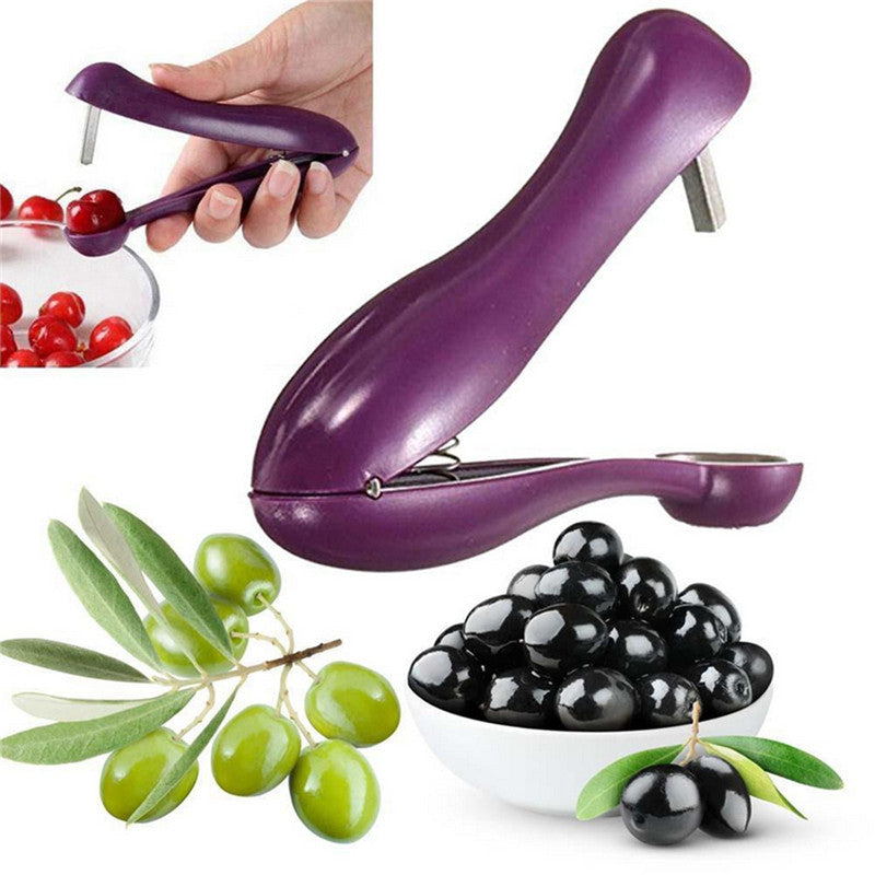 Honana Stainless Steel Handheld Cherry Pitter Fruit Olive Core Remover Kitchen Tool Fruit Seed Remover