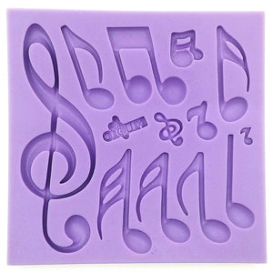 Musical Notes Fondant Cake Mold Silicone Chocolate Mold Baking Cake Decorating Tool