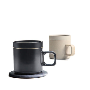 VH Wireless Charging 55 °C Thermos Cup Electric Cup Coffee Cup Japanese Style Mugs Ceramics Coffee Mug With Saucer Drinkware Set from xiaomi youpin