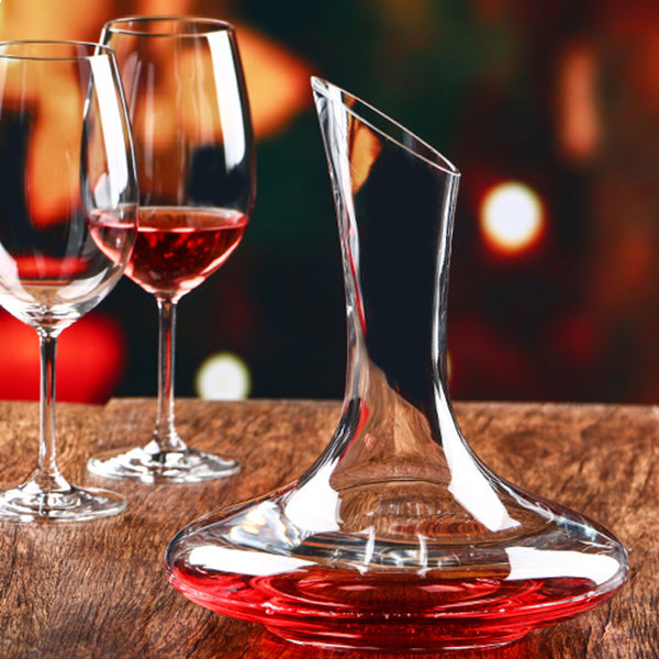 1500ml Elegant Lead Free Crystal Glass Wine Decanter Red Wine Carafe Aerator Wine Pourer            