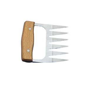 2pcs Bear Claws Meat Divider Meat Shredding Claws Torining Pork Tools Stainless Steel BBQ Forks With Wooden Handle Meat Chopper