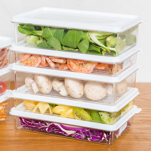 KCASA KC-SB06 Stackable Refrigerator Fridge Freezer Storage Box Stack Food Container Tray Organizer