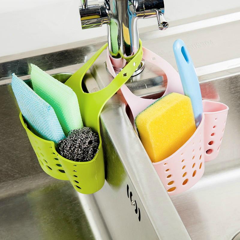 Honana Kitchen Portable Hanging Drain Bag Basket Bath Storage Gadget Tools Sink Holder