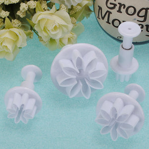 4X Daisy Sugarcraft Cake Decorating Cutter Tool Plunger