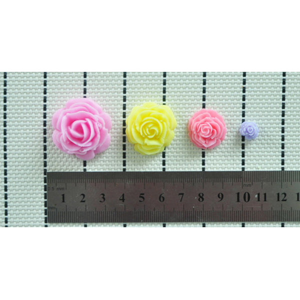 4 Different Sizes Roses Fondant Cake Decorating Mold 