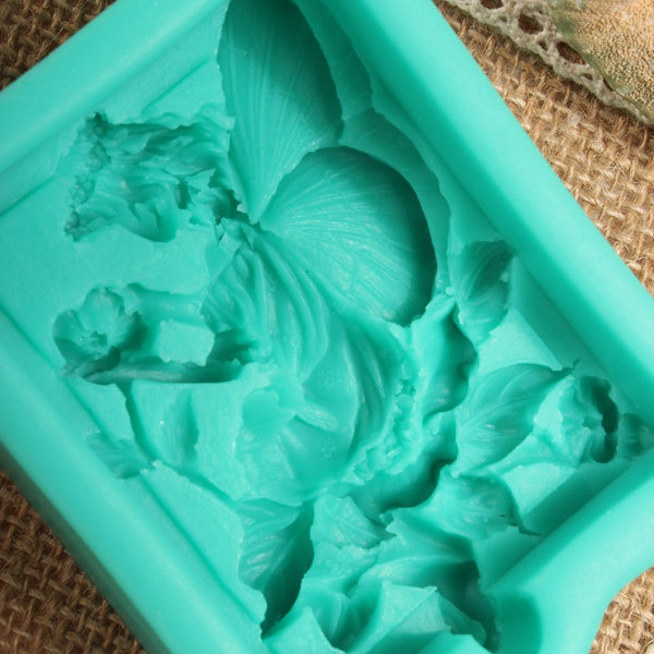 3D Silicone Angel Wing Flower Cake Mold Soap Mould Creative Kitchen Baking Accessories