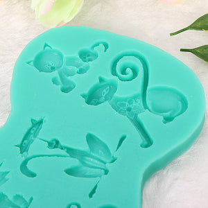 3D Silicone Cat Shape Cake Mold Fondant Cake Decoration