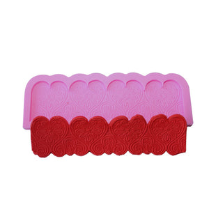 Heart Shape Silicone Fondant Lace Mold Cake Decorating Mould