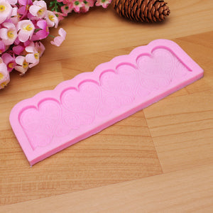 Heart Shape Silicone Fondant Lace Mold Cake Decorating Mould