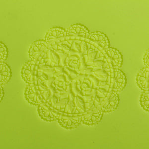 Large Silicone Lace Flower Mat Embosser Fondant Cake Mold Flower Pattern Baking Tools