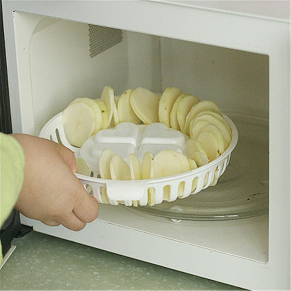 Kitchen Microwave Apple Potato Vegetable Crisp Chip Slicer Maker 