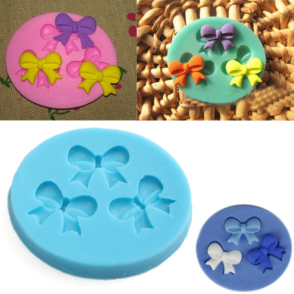 Silicone 3D Bowknot Fondant Mold Cake Decoration DIY Mold Mould