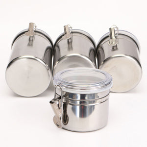 Durable Stainless Steel Canister Airtight Sealed Canister Spice Dry Storage Container Snack Cans