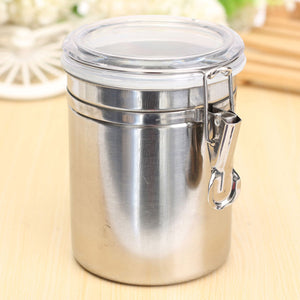 Durable Stainless Steel Canister Airtight Sealed Canister Spice Dry Storage Container Snack Cans