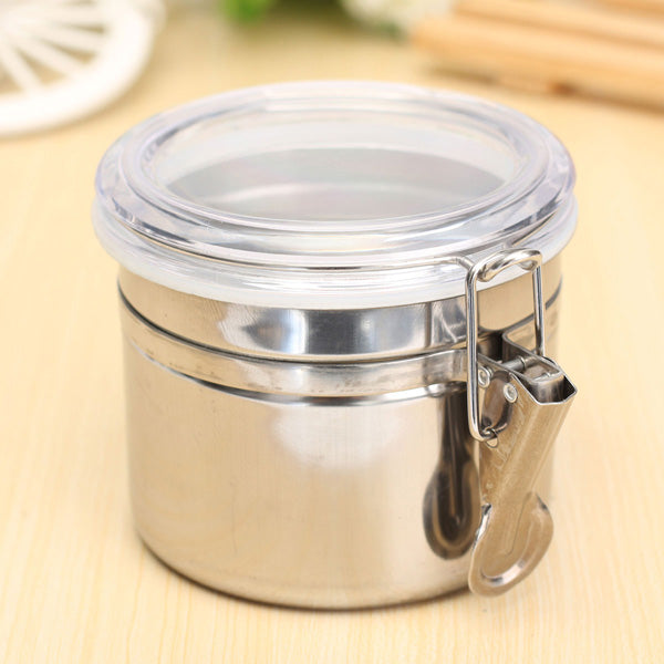 Durable Stainless Steel Canister Airtight Sealed Canister Spice Dry Storage Container Snack Cans