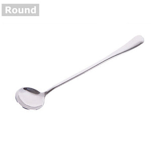 Honana Stainless Steel Long Handle Coffee Milk Mixing Spoon Scoop Cutlery