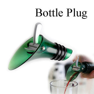 White Red Wine Aerator Bottle Plug Shutoff Silicone Funnel Stopper Pour Pourer