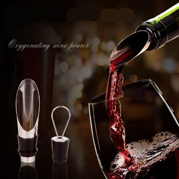 Stainless Steel Wine Pourers Wine Funnel Bottle Pourer Dumping Wine Stoppers Plug Bar Tools 