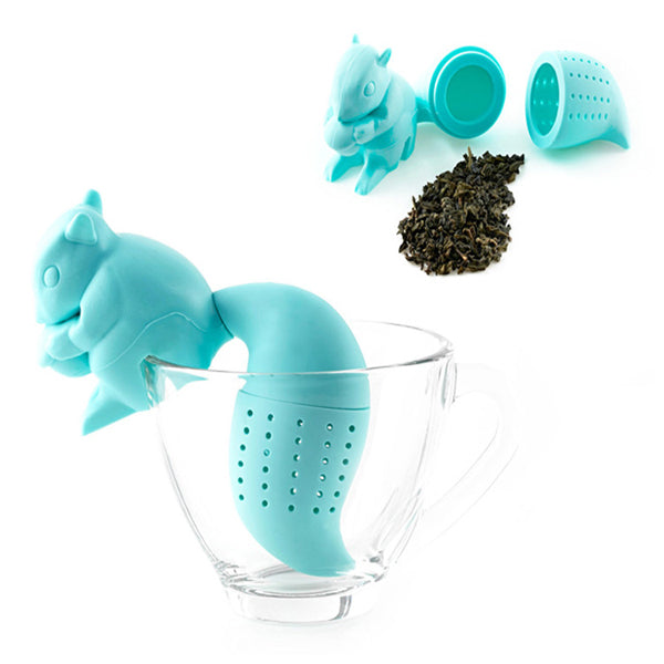 Silicon Squirrel Tea Loose Leaf Strainer Filter Infuser