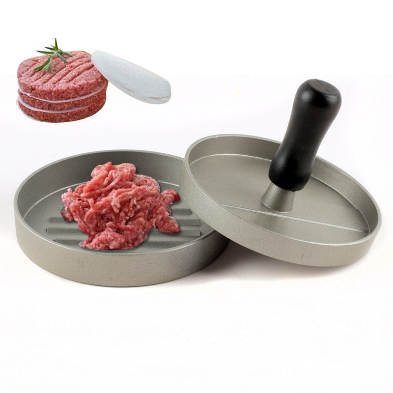 Honana KC-618 Round Shape Hamburger Press Aluminum Alloy Hamburger Meat Beef Non-Stick Coating Press Mold