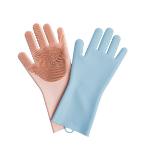 JORDAN & JUDY 1 Pair Magic Silicone Cleaning Gloves Kitchen Foaming Glove Heat Insulation Gloves Pot Pan Oven Mittens Cooking Glove from xiaomi youpin