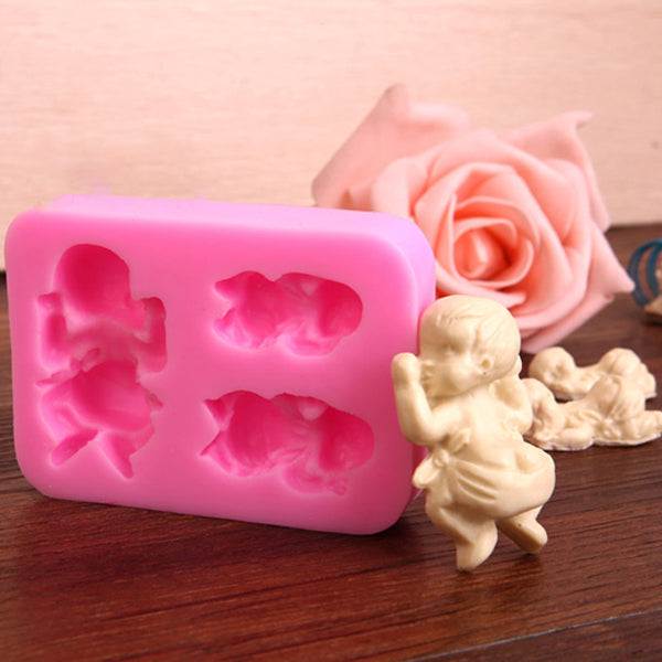 3 Sleeping Baby Silicone Mold Fondant Soap Mould Cake Decorating