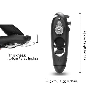 Portable Multifunctional Manual Can Opener Bottle Opener Smooth Edge Side Cut with Magnet for Kitchen and Outdoor Camping