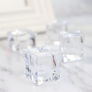 20/25/30mm Clear Acrylic Ice Cubes Bar Club Display Photography Props Home Decorations Ice Mold