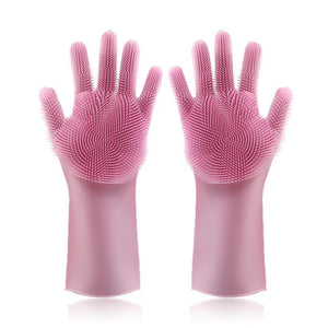 KCASA Multifunctional Durable Magic Silicone Washing Gloves Cooking Glove Cleaning Tools 