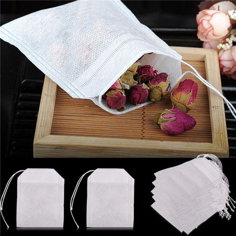 50 Pcs/Lot Teabags 5.5 x 6.5CM Empty Scented Tea Bags With String Heal Seal Filter Paper  