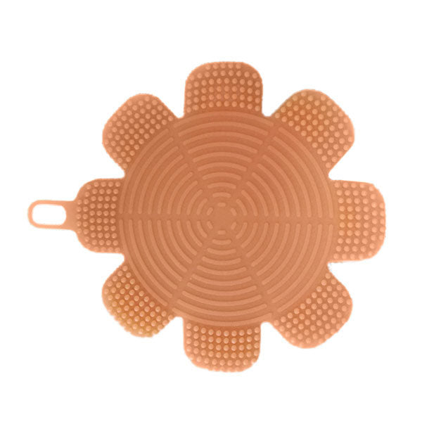 KCASA KC-SC47 Flower Shape Silicone Dish Bowl Vegetable Fruit Cleaning Brush Heat Resistant Coaster