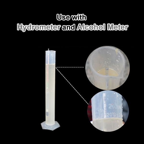 250ML Plastic Home Brew Wine Alcohol Measuring Graduated Cylinder Multifunction Bar Tool