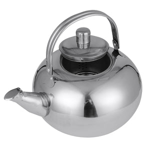 1/1.5/2/2.5L Stainless Steel Tea Pot Coffee Pot with Tea Strainer Infuser Filter 