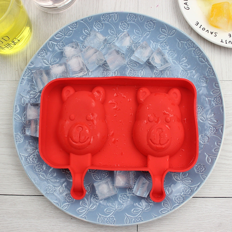 Creative Silicone Ice Cream Mold Ice Lolly Mold Rod Ice Mold Red Food Grade