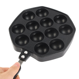 Takoyaki Pan 12 Cavities Takoyaki Maker Octopus Small Balls Baking Pan Frying Pan