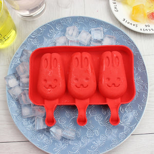 Creative Silicone Ice Cream Mold Ice Lolly Mold Rod Ice Mold Red Food Grade