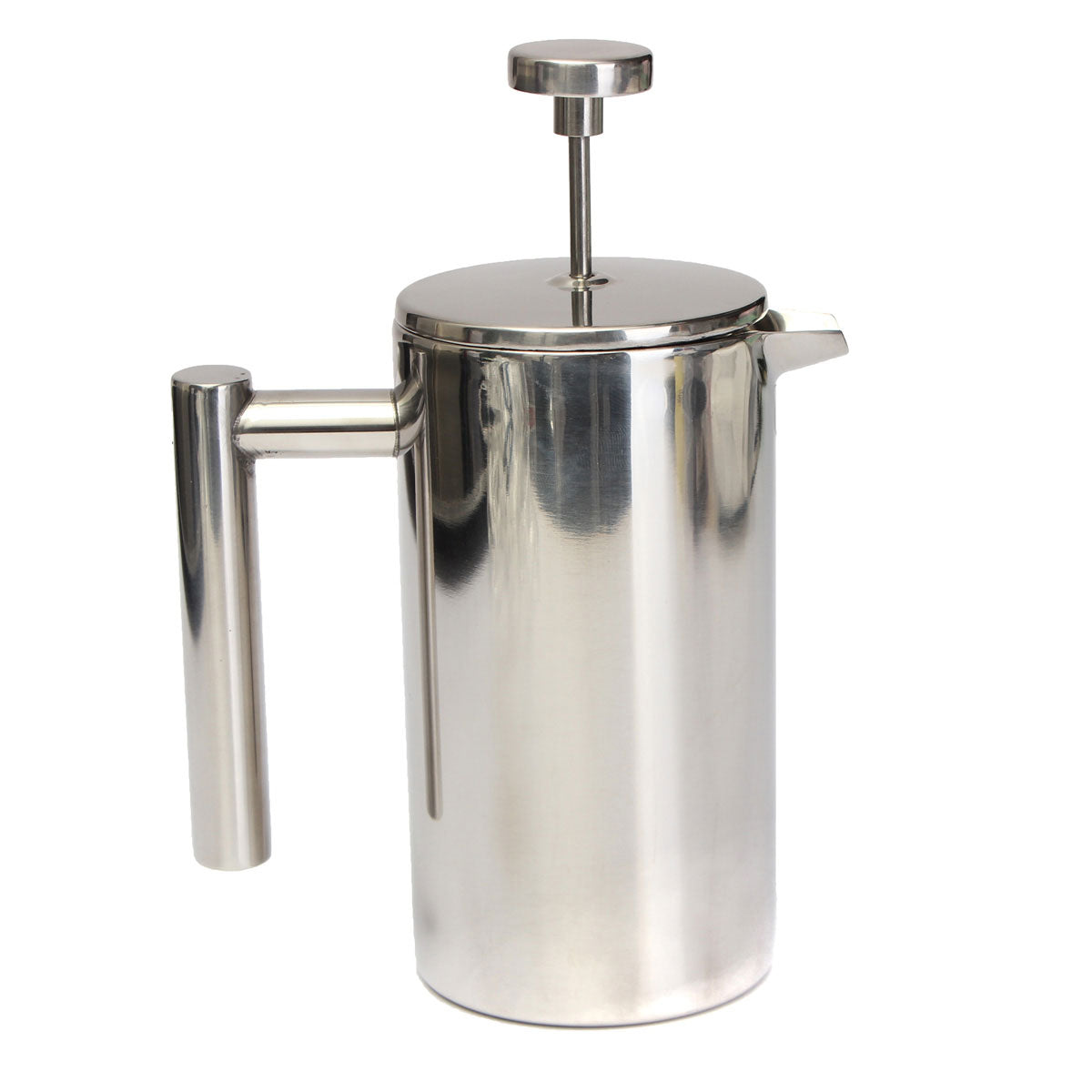 800/1000ml Stainless Steel Double-deck Cafetiere Filter Tea Coffee Maker Water Bottle