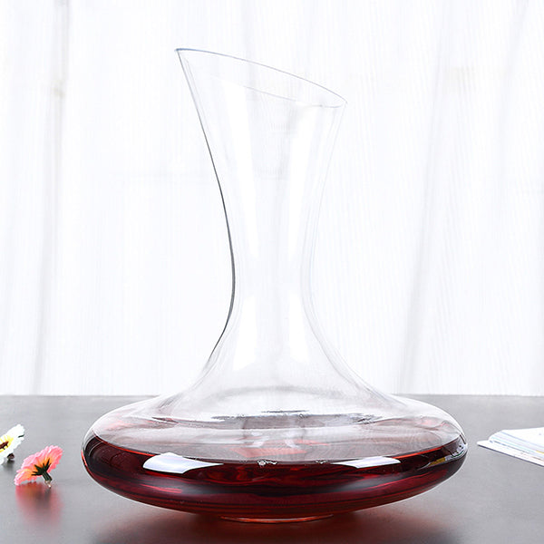 1500ml Elegant Lead Free Crystal Glass Wine Decanter Red Wine Carafe Aerator Wine Pourer            