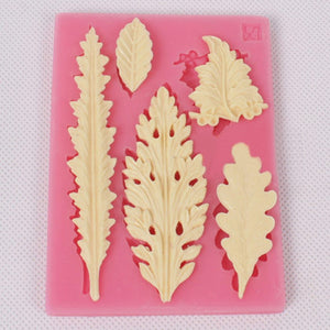 Leaves Set Fondant Cake Mold Chocolate Mold Kitchen Baking Silicone Sugar Decoration Cake Tool