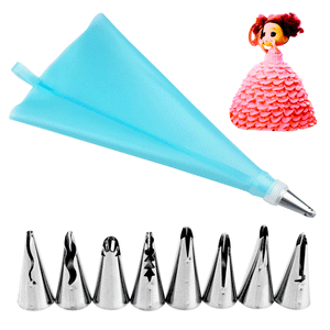 Honana CF-PN10 10Pcs Stainless Steel Russian Tulip Dress Icing Piping Nozzles Cake Baking Tools