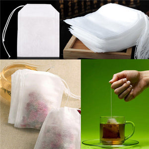 50 Pcs/Lot Teabags 5.5 x 6.5CM Empty Scented Tea Bags With String Heal Seal Filter Paper  