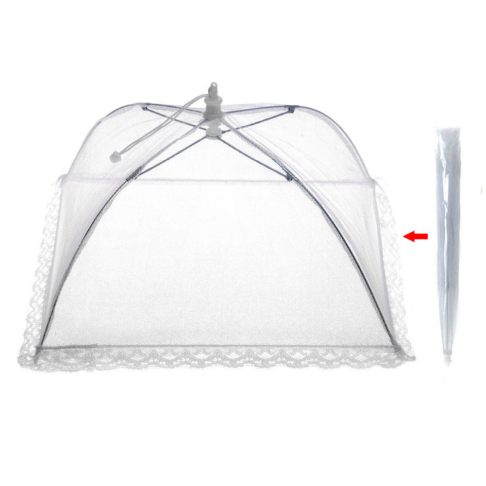 Folding Fly-proof Dirt-resistant Food Shield Gauze Umbrella Food Cover Picnic Kitchen Anti Fly Mosquito Net Table Tent Meal Cover Table Mesh Food Cover Kitchen Tools