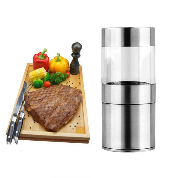 Stainless Steel Manual Pepper Salt Mill Grinder Spice Kitchen Mill Muller