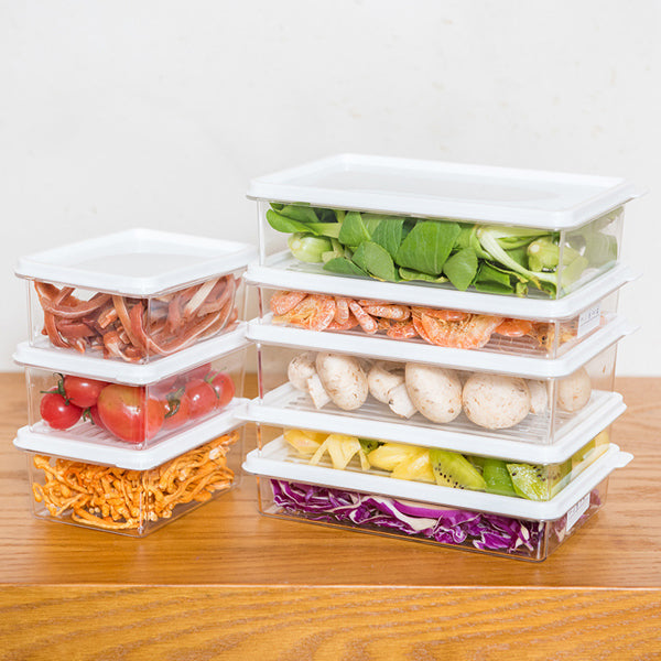 KCASA KC-SB06 Stackable Refrigerator Fridge Freezer Storage Box Stack Food Container Tray Organizer