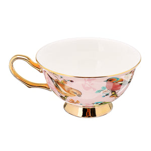  Fine Bone China Tea Coffee Cup Saucer Spoon Set 200ml Luxury Ceramic Mug 