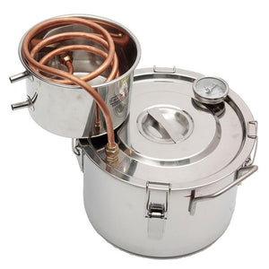 Honana 2 GAL/8L Copper Moonshine Ethanol Alcohol Water Distiller Stainless Boiler Kitchen Brewing Wine Making Tools