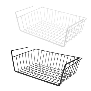 Iron Rack Hanging Shelf Kitchen Free Punch Storage Basket Portable Cabinets Kitchen Storage Rack Chopping Holder Space Saver Organizer Cupboard